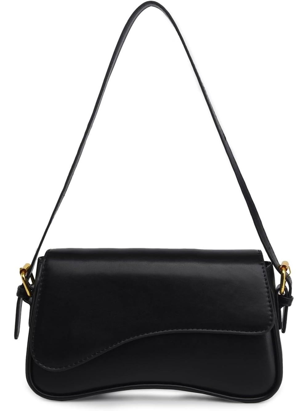 〽️ Women's Black Pu Leather 2 Removable Strap And Zipper Closure Tote Bag